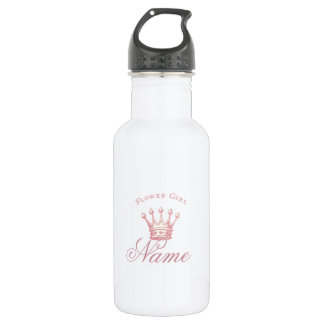 Flower Girl gift, Pink Crown 532 Ml Water Bottle