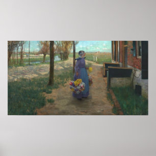 Flower Girl in Holland Poster