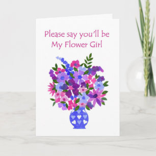 Flower Girl Invitation Card - Flower Power