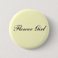 Flower Girl Ivory Button
