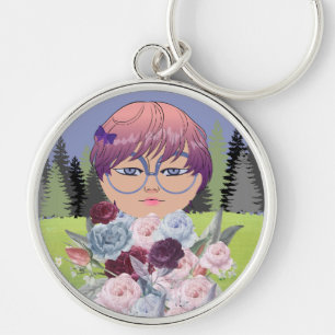FLOWER GIRL KEY RING