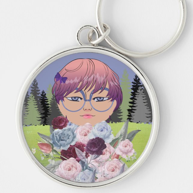 FLOWER GIRL KEY RING (Front)