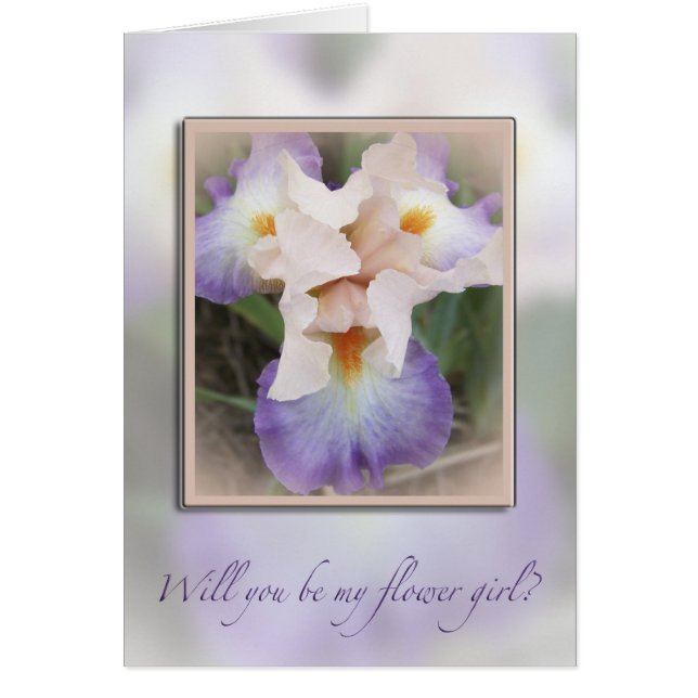 Flower Girl Lavender Iris Card (Front)