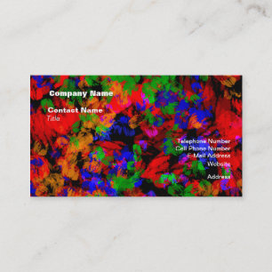 Flower Girl Lost In The Woods - Colourful Abstract Business Card