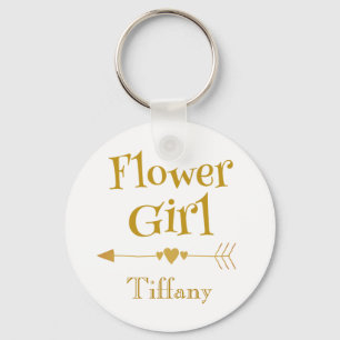 Flower Girl Love Key Ring