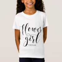 Flower Girl Modern Calligraphy Personalised