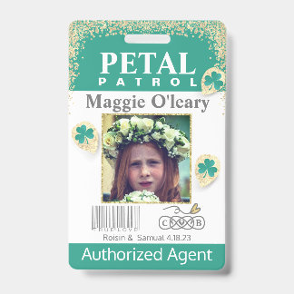 flower Girl Petal Patrol Badge ID Badge