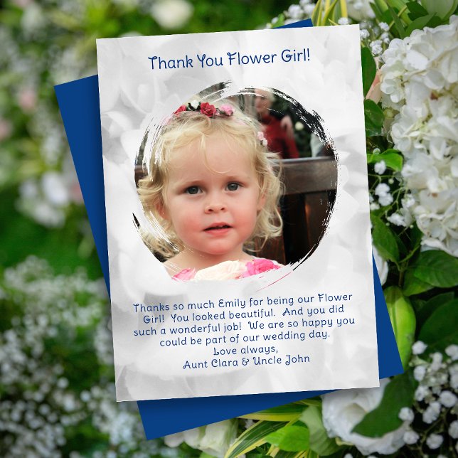 Flower Girl Photo Thank you Message Card (Creator Uploaded)
