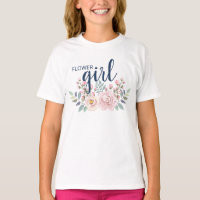 Flower Girl Pink Florl Wedding T-Shirt