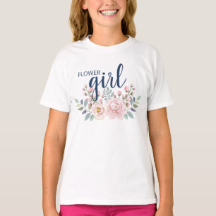 Flower Girl Pink Florl Wedding T-Shirt