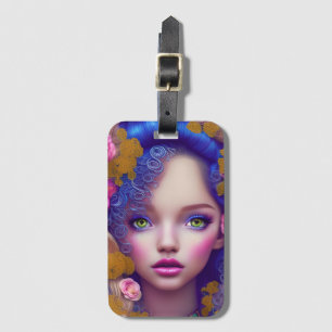 Flower Girl Princess Inspired by Ukrainian Culture Luggage Tag