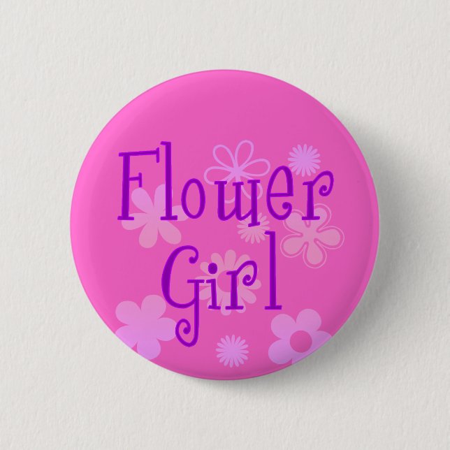 Flower Girl Products 6 Cm Round Badge (Front)