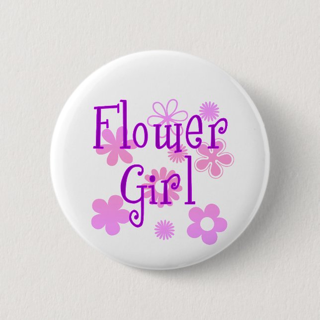 Flower Girl Products 6 Cm Round Badge (Front)