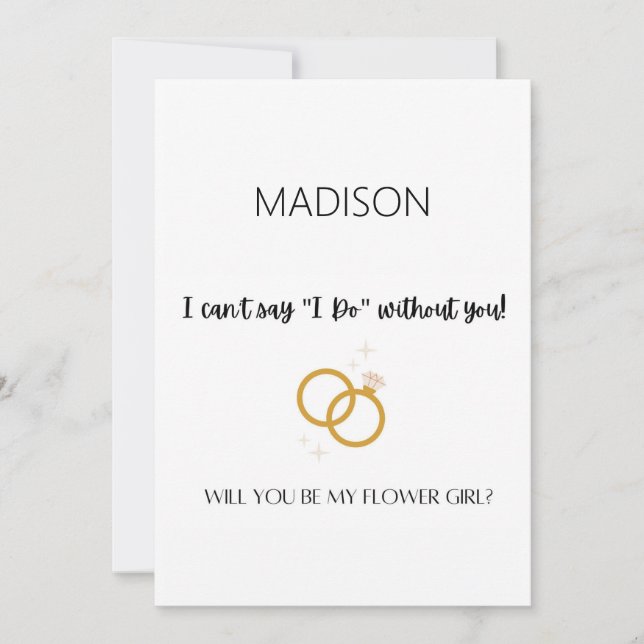 Flower Girl Proposal Card (Front)