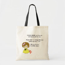 Flower Girl Proposal Tote - Brunette