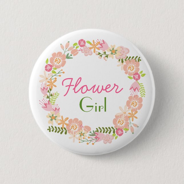 Flower Girl Rehearsal Button (Front)