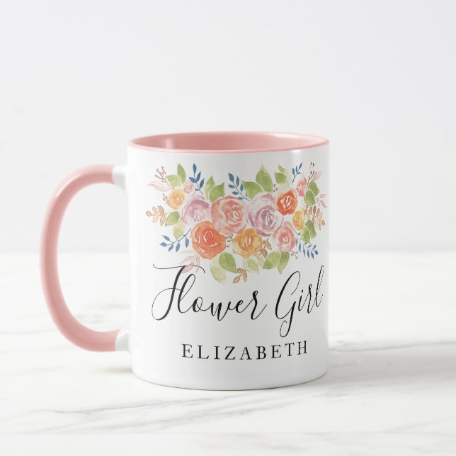 Flower Girl Rose Bouquet Mug (Left)