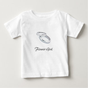 Flower Girl/Silver Wedding Bands Baby T-Shirt