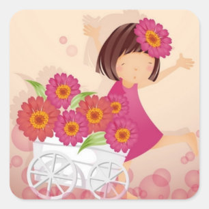 Flower Girl Stickers