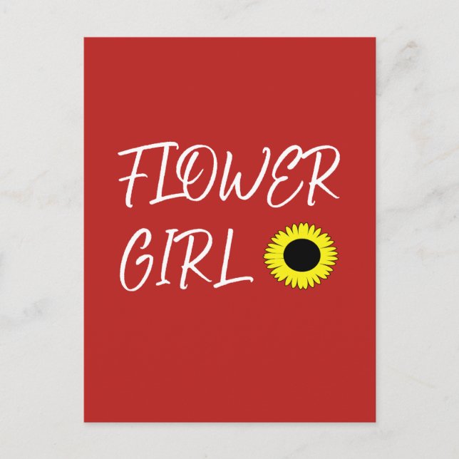 Flower Girl sunflower  Postcard (Front)