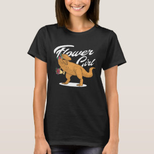 Flower Girl T-Rex Trex Rex Tyrannosaurus Costume T-Shirt