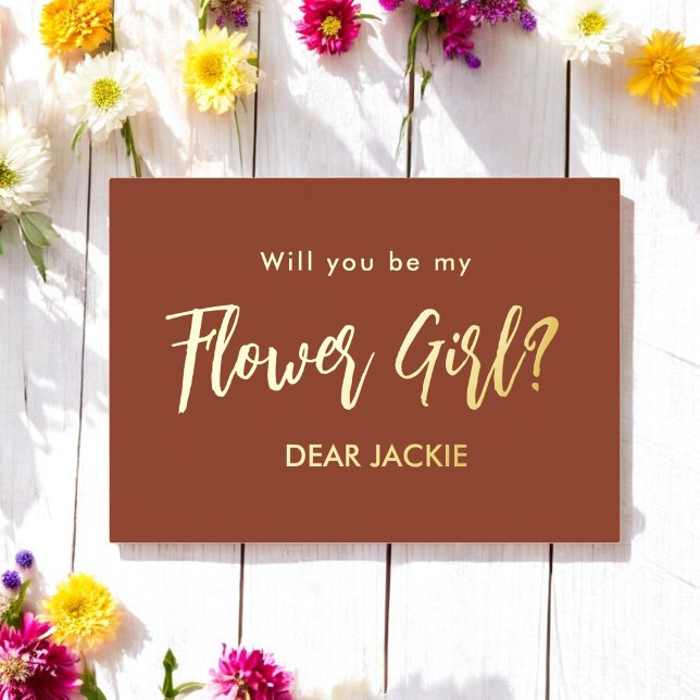 Flower Girl Terracotta Bridesmaid Proposal  (Creator Uploaded)