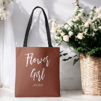 Flower Girl Terracotta Brown Wedding