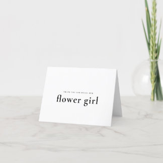Flower Girl Thank You Card
