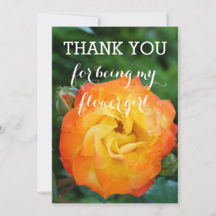 Flower Girl Thank you Invitation Card