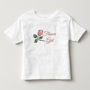 Flower Girl Toddler Ruffle Wedding T- Dress T-Shirt