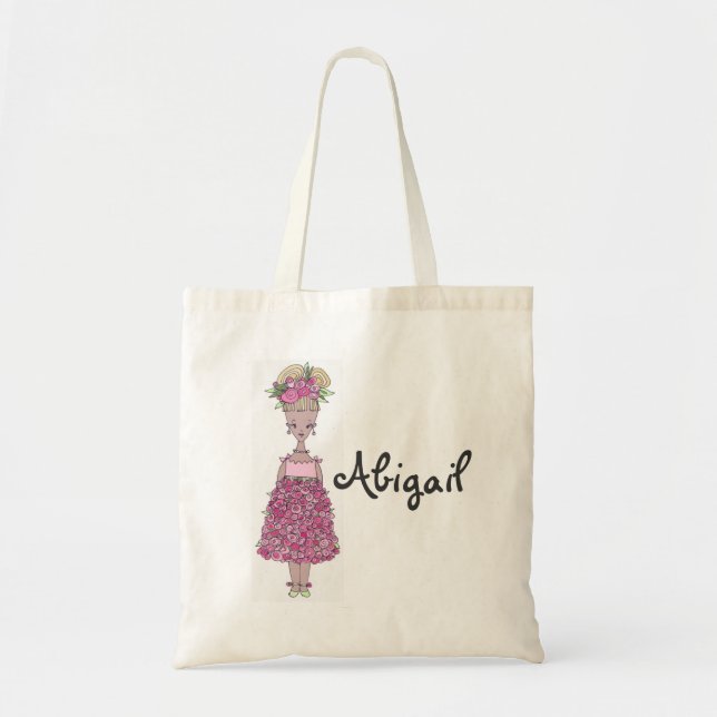 Flower Girl Tote Bag - Personalise (Abigail) (Front)