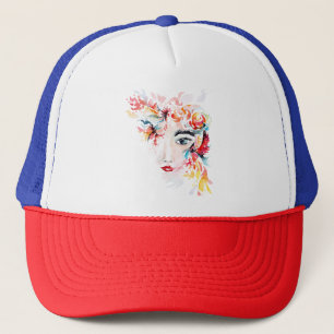 flower girl trucker hat