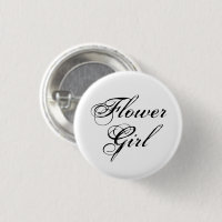 Flower Girl Typography Black and White