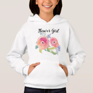 Flower Girl Water Colour Hoodie - Customisable