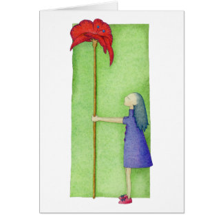 Flower Girl White Card