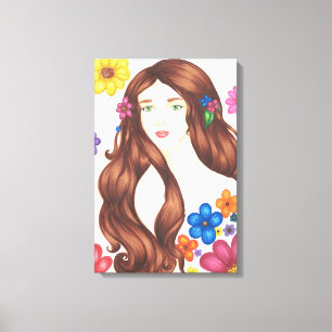 Flower Girl Wrapped Canvas (16" x 24")