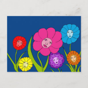 flower girls postcard
