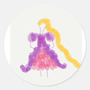 Flower Girls Princess Collection Rapunzel Sticker
