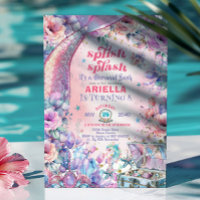 Flower Glitter Mermaid Tail 8th Birthday 