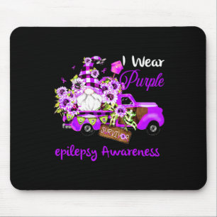 Flower Gnome Survivor Epilepsy Awareness Mouse Mat