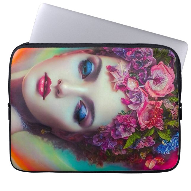 Flower Goddess  Laptop Sleeve (Front)