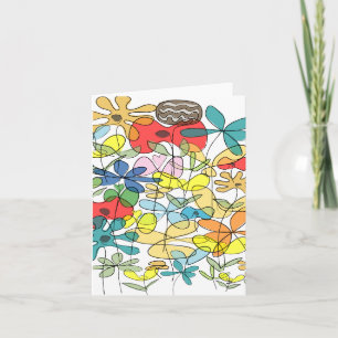 Flower greetings card - collage