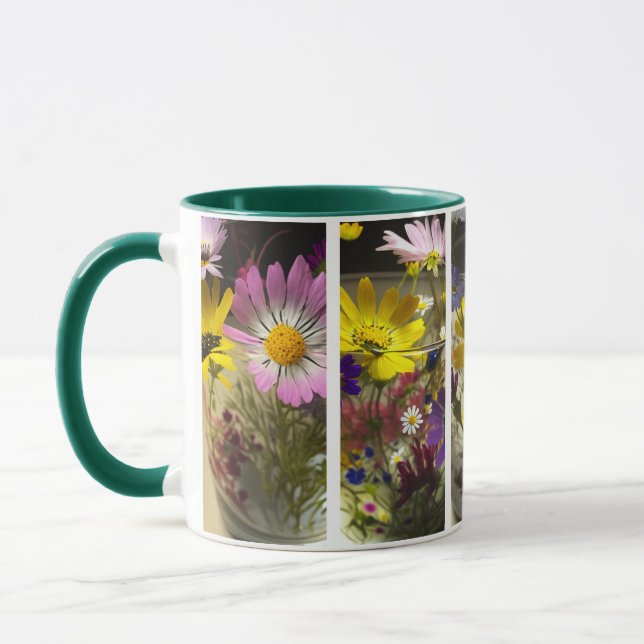 Flower Grid #1 Mug (Left)