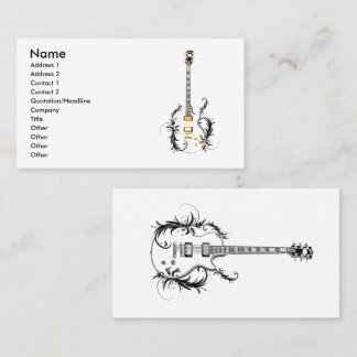 Flower guitar business card