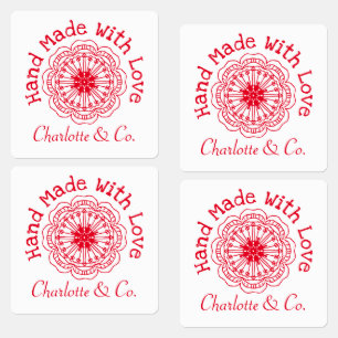 Flower Handmade With Love Product Personalised Lab