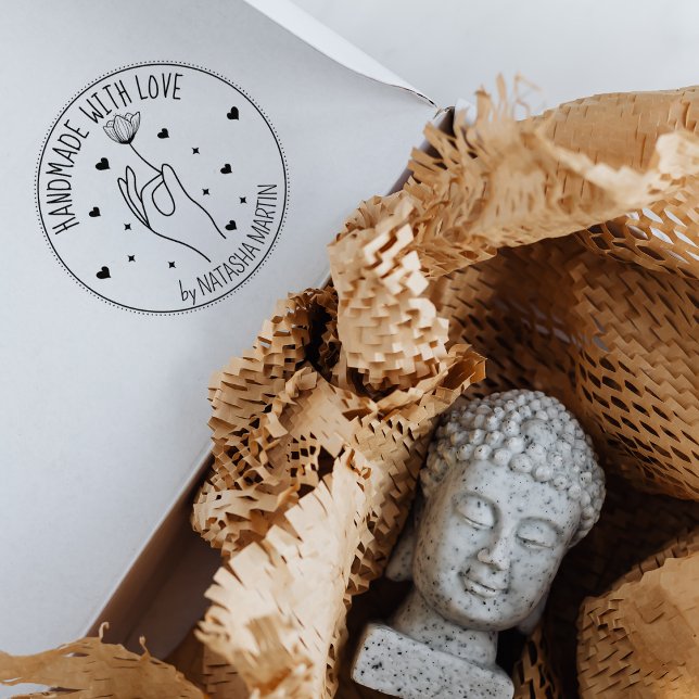 Flower Handmade With Love Rubber Stamp (Creator Uploaded)