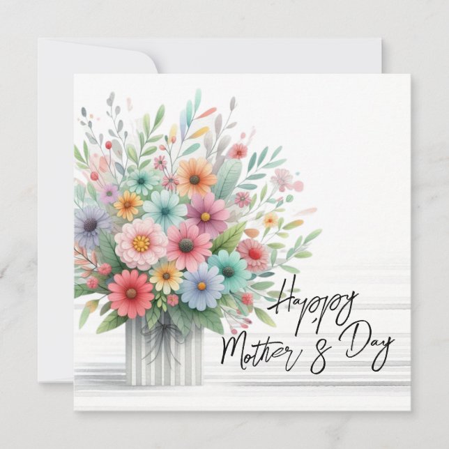 Flower Happy Mother's Day Invitation (Front)