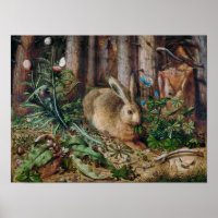 Flower hare art forest vintage
