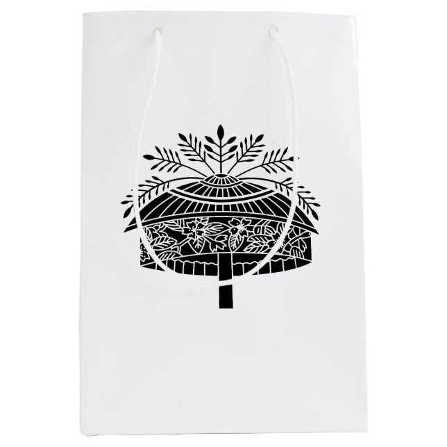 Flower hat medium gift bag (Front)