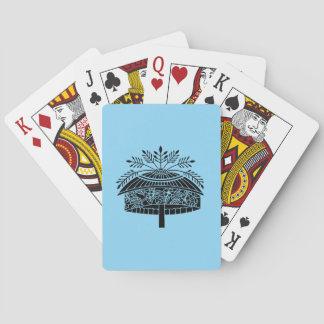 Flower hat playing cards